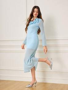 CUCCOO HITCHD 女士时尚优雅派对水钻装饰尖头高跟鞋 - 銀色 - 查看 3