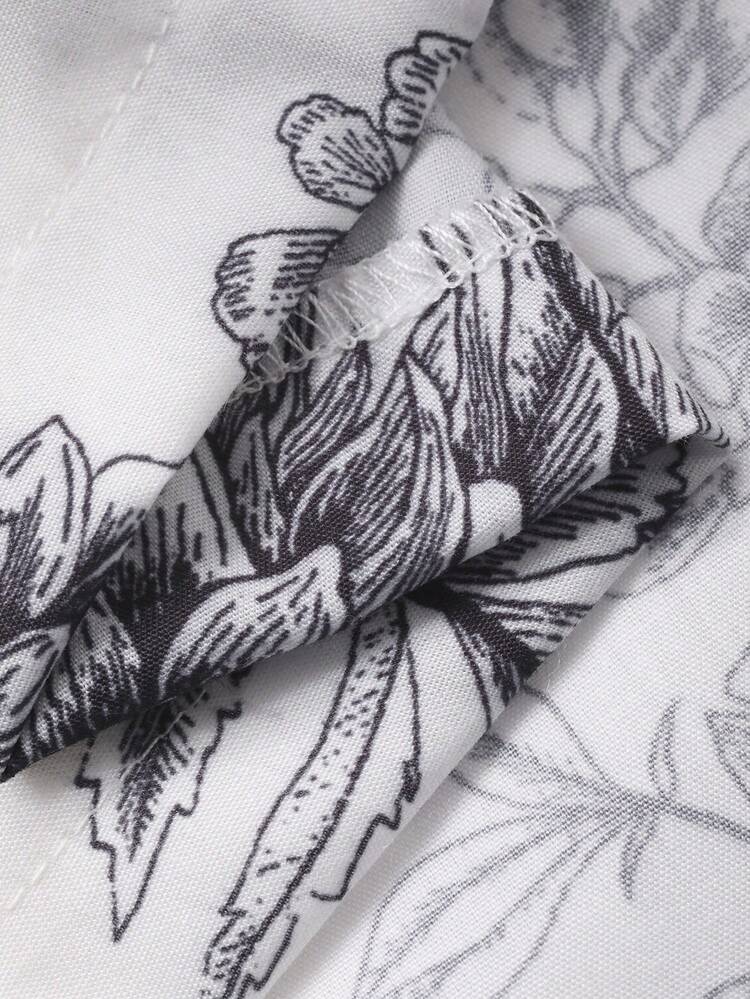 Floral Print Loose Women's Nightgown