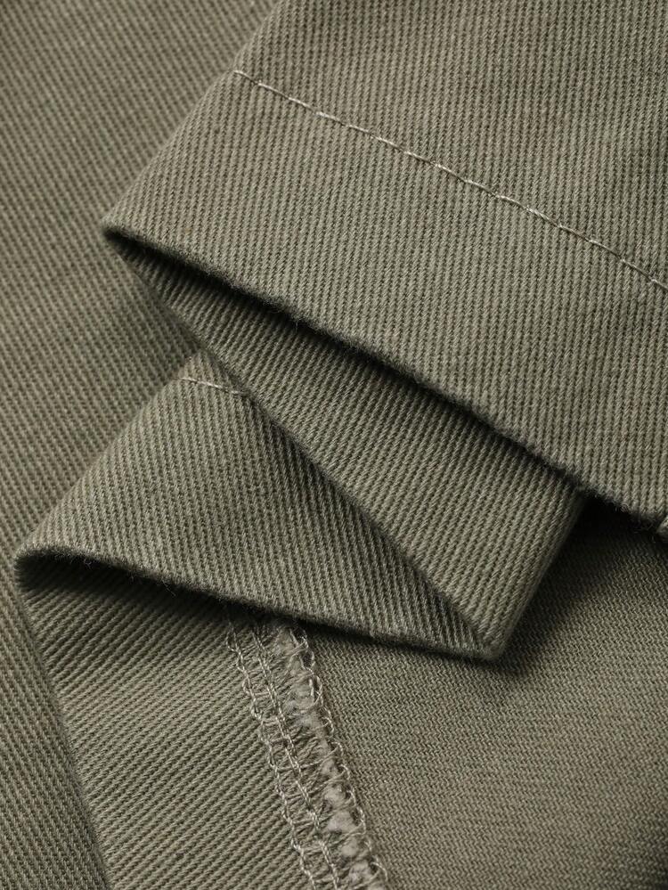 Women's Loose Pleated Solid Color Cargo Pants, Casual Street Style, Autumn/Winter Y2k