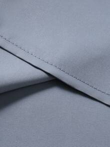 Manfinity Homme Men's Solid Color Button-Down Long Sleeve Casual Dress Shirt - Light Grey - View 8
