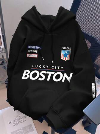 Manfinity Hypemode Herren Große Größen Loose Fit Kapuzenpullover mit Tunnelzug, Langarm, Drop-Shoulder