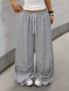 StreetHx Women's Casual Checkered Pants - Multicolor - View 1