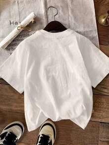 EMERY ROSE Áo thun ngắn tay in hình mặt cười dành cho nữ cỡ lớn, kiểu dáng thường ngày, hoàn hảo cho mùa hè. - trắng - Xem 2