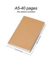 1本40/200/400页A5空白牛皮纸笔记本，加厚素描本、日记本、记事本，附赠随机贴纸，适合办公学习写作，可作为节日、生日礼物或返季计划本使用。 - 黃色 - 查看 14