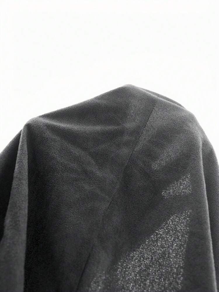 Plus Size Solid Color Long Sleeve Casual Dress, Autumn