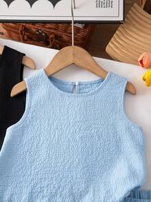 Elladie kids 女童夏季休闲缎带装饰背心短裤套装两件套夏季套装 儿童背心短裤套装 夏季服装套装 女童短裤套装带背心扇形边饰服装 儿童扇形边饰服装套装 扇形边饰短裤套装 儿童两件套 女童夏季服装 女童短裤套装 儿童夏季服装 夏季波西米亚风 - 彩色 - 查看 5