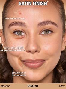 SHEGLAM Skin Sync Satin Base de Maquillaje-Peach - Durazno - Ver 2
