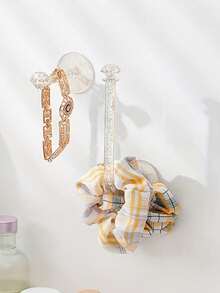 1/5/10pcs Jewelry Storage Rack, Transparent Crystal Necklace Bracket Jewelry Rack, Wall Accessory Storage Rack, Bracelet Hanging Storage Rack,  Transparent Jewelry Hanging Rack, Hair Clip Rack, Headband Storage Hook,  Christmas Gifts, New Year Gifts - Clear - View 6