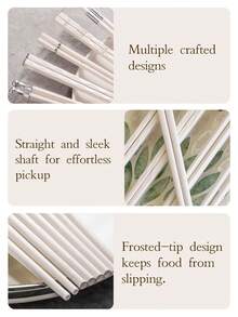 5支/10支装可重复使用浅粉色金属筷子，适合户外和居家使用，合金材质，防霉，高品质，防滑，耐热，家居日常礼品