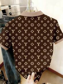 Resyla 女士休闲复古五角星印花 Polo 领短袖 T 恤 - 彩色 - 查看 2