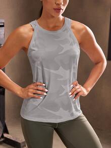 Powerista 迷彩印花運動背心 - 淺灰色 - 查看 3