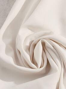 SHEIN PETITE Women's Elegant Blouse With Rhinestone Embellishment, Square Collar, Puff Sleeves, Tie Waist, A-Line Hem, Suitable For Business/Commute, Spring/Autumn