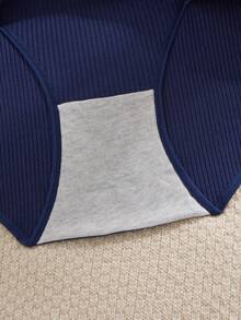 5条/包 大码女士舒适罗纹日常内裤 - 彩色 - 查看 3