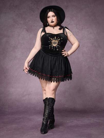 Goth Plus Size Women Cute Versatile Sexy Mini Tutu Skirt, Birthday Dress