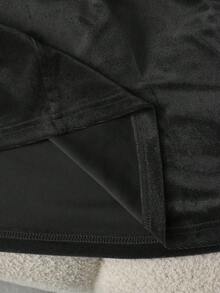 Franclia New Autumn Pearl Strap Elegant Elegant Women Dress - Black - View 4