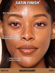 SHEGLAM Skin Sync Satin 粉底液-Mahogany 品牌 美容 化妝 化妝品 適合女性與女孩 完美搭配夏季春季 Y2K 時尚 流行 生日 母親節禮物 假期 派對準備就緒 最佳顏色 - Mahogany - 查看 3