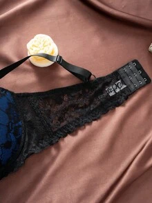 Esselle 1件加大码蕾丝钢圈文胸 - 彩色 - 查看 5