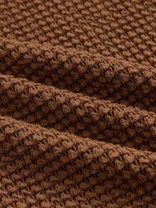 HIMLAND 男士休闲纯色短袖Polo衫，夏季 - 棕色 - 查看 5