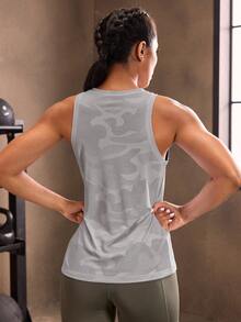 Powerista 迷彩印花運動背心 - 淺灰色 - 查看 2