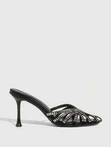 CUCCOO SZL Women's Sexy Rhinestone Elegant Lady-Like Stiletto High Heel Sandals, Suitable For Commute, Date, Party, Holiday, Wedding Valentine's Day