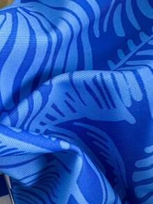 Swim Mod 2022 Spring/Summer Vacation Beach Blue Shell & Starfish Checkered Cute Bikini Set - Blue - View 9