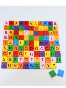 100/200pcs, Colorful Wood English Letter Homemade Craft DIY Handmade Party Decoration Gift Birthday - Candy color - View 4