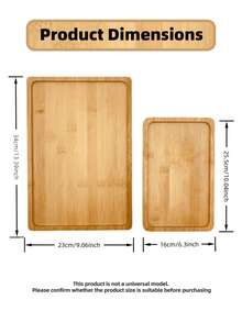 1/2pcs Bamboo And Wood Serving Tray, Dinner Plate, Serving Tray, Breakfast Tray, Restaurant And Kitchen Tray, Fruit Tray, Coffee Tray, Tea Tray, Snack Tray, Living Room Decoration, Suitable For Hotels, Restaurants, And Home Use For Serving Fruits, Desserts, Snacks, Festivals, Thanksgiving, Christmas, New Year, Outdoor, Beach, And Courtyard Multi-Functional Tray.