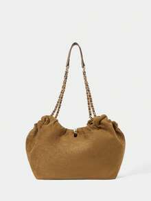 SHECARRY Bolso de hombro versátil y de moda para uso diario - Marrón - Ver 2