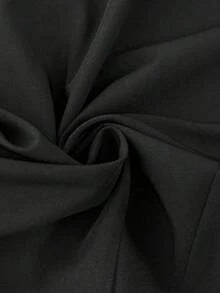 Lounesse Plus Size Vacation Casual Woven Strap Decor Tank Top And Pants 2 Pieces Set - Black - View 7