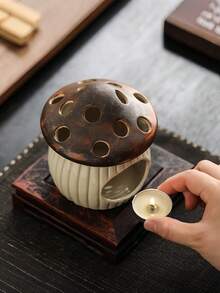 Cirelle Lư hương gốm hình nấm thủ công - Được thiết kế dành cho nhang xô thơm Palo Santo, thích hợp cho thiền định tự nhiên và trang trí nhà cửa. - Nhiều màu - Xem 2