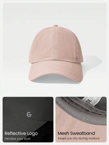 GLOWMODE Nylon Peak Performance Sweatband Cap With Reflective Handsewn Logo Daily Casual - Lotus root peach - View 3