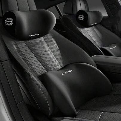 1PC Car Headrest Pillow With Neck & Lumbar Support - Ergonomic Driving Seat Cushion For Comfort, Universal Fit For Cars/SUVs/Trucks, Car Pillow,Car Accessories