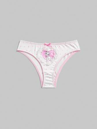 Kawaii Süße Polka Punkt Herz & Schleife Dekor Unterhosen