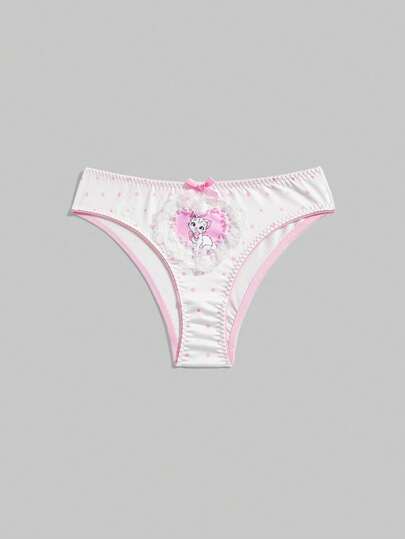 Kawaii Mutandine carine con decorazioni a pois, cuori e fiocchi