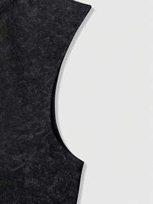 ROMWE MEN Street Life Men's Casual Snowflake Print Tank Top - Black - View 4