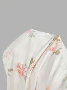 SHEIN MOD 女士碎花荷叶边无袖连衣裙 - 彩色 - 查看 9