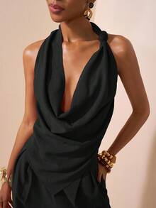 Veslaya 2025春夏新款音乐节、复活节、圣帕特里克节、西部风情、游牧风、生日派对、毕业典礼、大学风、学生装、日常穿着、休闲装、度假、邮轮旅行、海滩、日光浴 - 黑色 - 查看 5