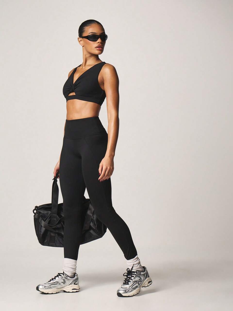MISSGUIDED Leggings da atletica ad alte prestazioni, vita alta, lunghezza intera, fondo attivo elasticizzato per yoga, fitness, corsa, allenamento, sport