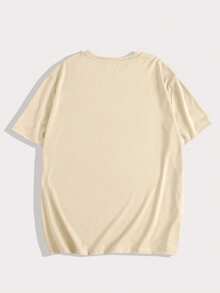 Manfinity Dauomo Men's 67th T-Shirt - Funny 67 Number Meme Gift With 67 & Stars Print, 67 Year Celebration Party, Milestone Age Apparel (Black With Pink Number) - Machine Washable,Casual Wear T-Shirt, Funny Tee, Short Sleeve Tee, Print Tee, Print Shirt, Print Top - Khaki - View 2