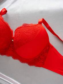 DesireSculpt Bộ 2 áo ngực cỡ lớn dành cho nữ, kiểu dáng đơn giản, phối ren, có gọng, điều chỉnh được, thích hợp cho đám cưới. - Nhiều màu - Xem 5