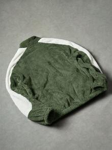 PAVTROS 男士休闲撞色拼接保暖夹克，防风衣/户外防风衣，派克大衣，宽松款，冬季夹克，街头风秋冬男士夹克，蓝色夹克，拉链夹克，藏蓝色夹克 - 綠色 - 查看 4