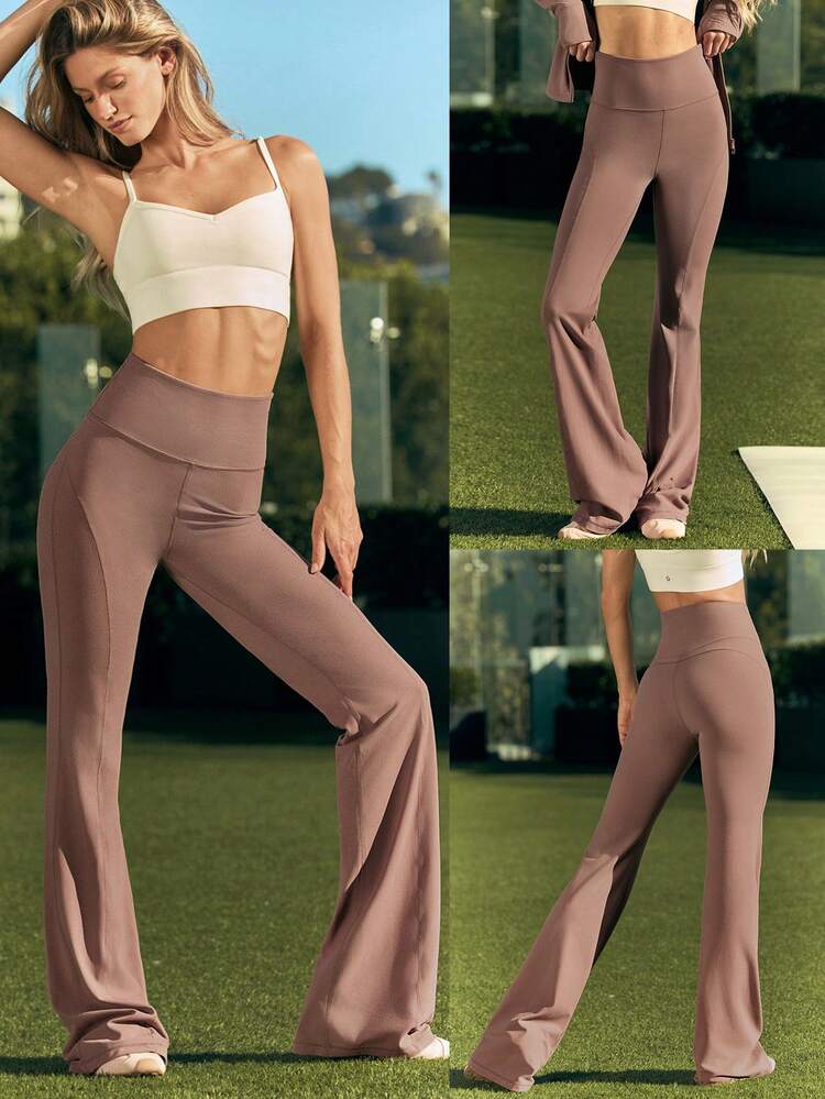 35" FeatherFit™ Go Groove Ultra Long Flare Leggings Low Impact Yoga Pilates Studio Daily Casual Wear  Spring Summer