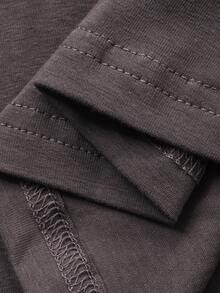 Hapijoa Toddler Boys Loose Casual Striped Patchwork Sleeve 2 In 1 Letter Print T-Shirt, Autumn - Grey - View 11