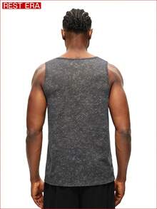 Rest Era Men's Casual Comfortable Undershirt - Dark Grey - View 2