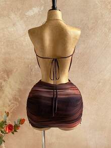 Soleia Đầm ôm sát cổ khoét sâu họa tiết cổ điển gợi cảm dành cho nữ, thích hợp cho tiệc tùng ngày lễ, Giáng sinh, đêm hẹn hò, hộp đêm, phong cách Bohemian, Boho, kỳ nghỉ, mùa thu - Nhiều màu - Xem 2