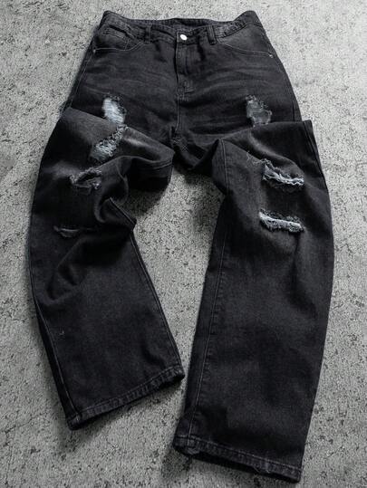 Sport MetroGents Blugi denim bărbătești, casual, cu croială lejeră, cu buzunare oblice, de toamnă