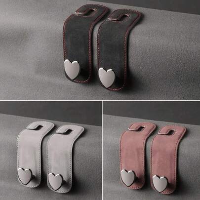 1 Gancho para Assento de Carro, Ganchos Criativos e Modernos em Formato de Coração de Alta Qualidade, Suporte para Carro, Organizador de Banco Traseiro, Clipe para Carro, Acessórios Internos, Bolsa, Carteira, Jaqueta, Suporte de Armazenamento para Carro