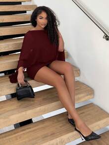 Alexandranx 船领袖迷你连衣裙，适合度假、夏季、慵懒风、波西米亚风、优雅、可爱、性感，适合伊比沙岛音乐节、锐舞音乐会、秋季婚礼宾客、生日、夜生活、约会、万圣节派对、秋季圣诞节等场合。 - 棕色 - 查看 6