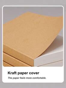 1本40/200/400页A5空白牛皮纸笔记本，加厚素描本、日记本、记事本，附赠随机贴纸，适合办公学习写作，可作为节日、生日礼物或返季计划本使用。 - 黃色 - 查看 5