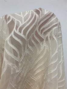 SHEIN Clasi 女士休闲长袖翻领纽扣衬衫加大码杏色半透明衬衫上衣白色女式衬衫优雅薄纱衬衫奶油色衬衫白色长袖衬衫纽扣衬衫女士衬衫优雅高贵女士夏季衬衫女士休闲装女士上衣和衬衫职业衬衫 - 杏色 - 查看 7
